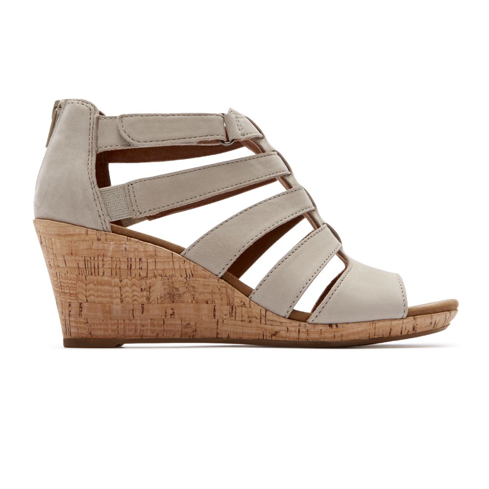 Rockport Briah Gladiator - Womens Sandals - Beige - NZ (YOT-364087)